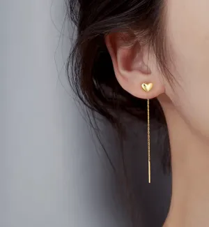 Trend Long Wire Tassel Earrings – Star & Heart Beads Drop Pendants for Women