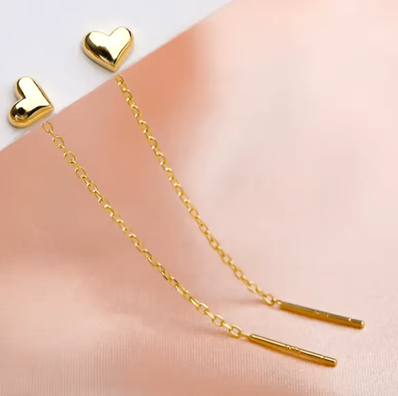 Trend Long Wire Tassel Earrings – Star & Heart Beads Drop Pendants for Women