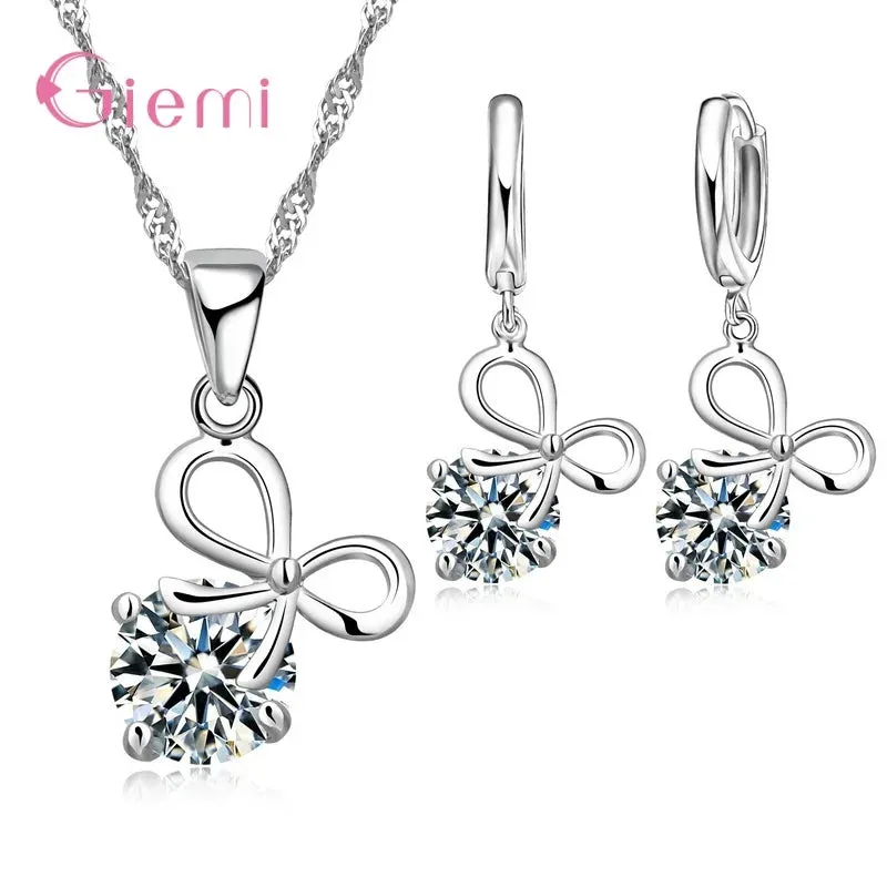 Trendy Crystal Pendant Jewelry Set