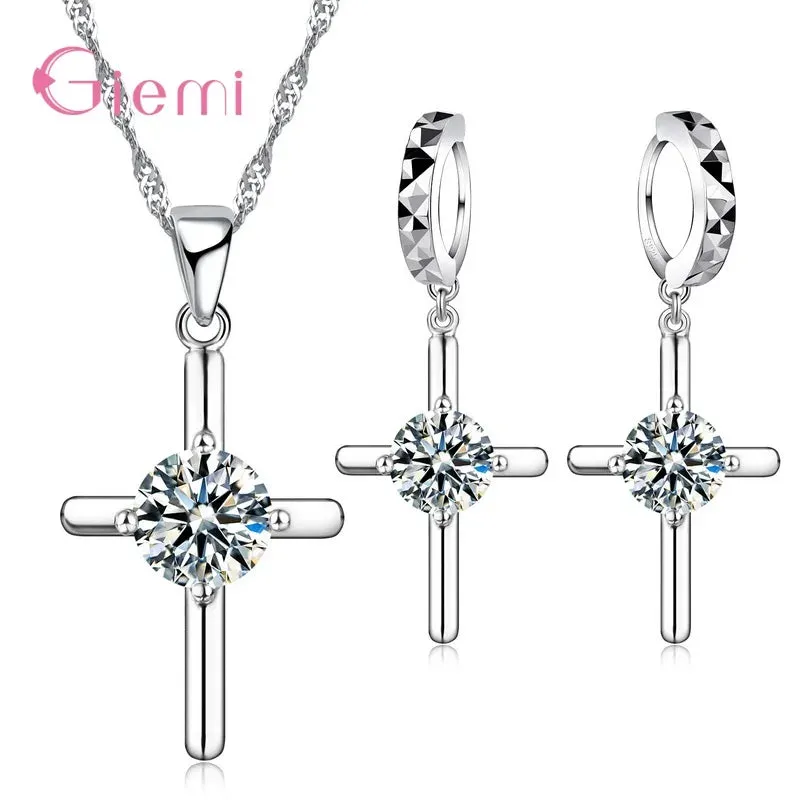 Trendy Crystal Pendant Jewelry Set