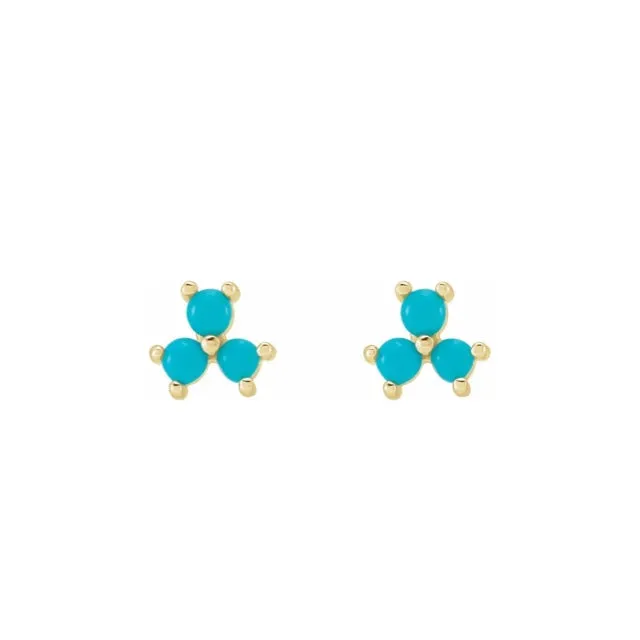 Trio Turquoise Studs