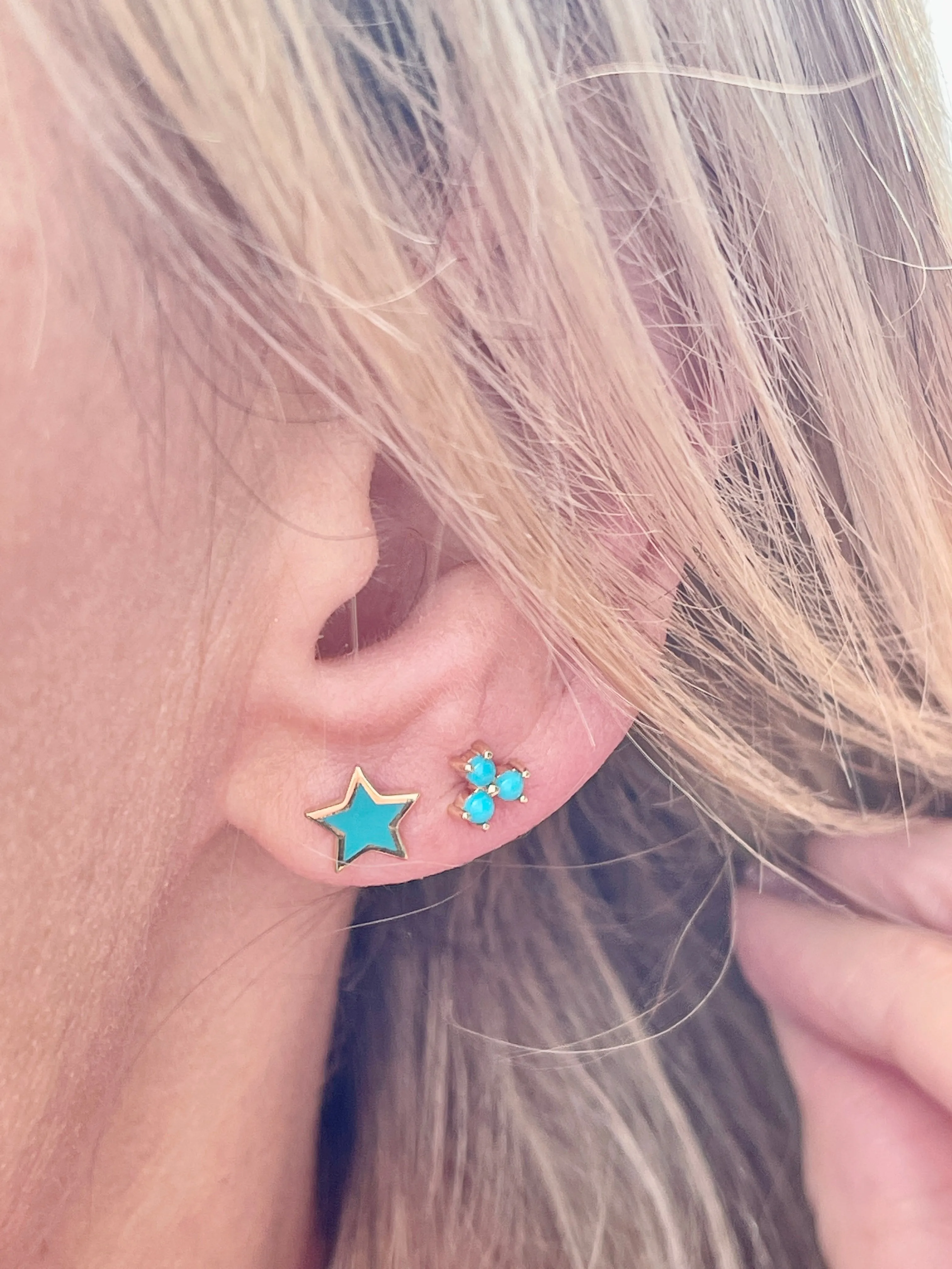 Trio Turquoise Studs
