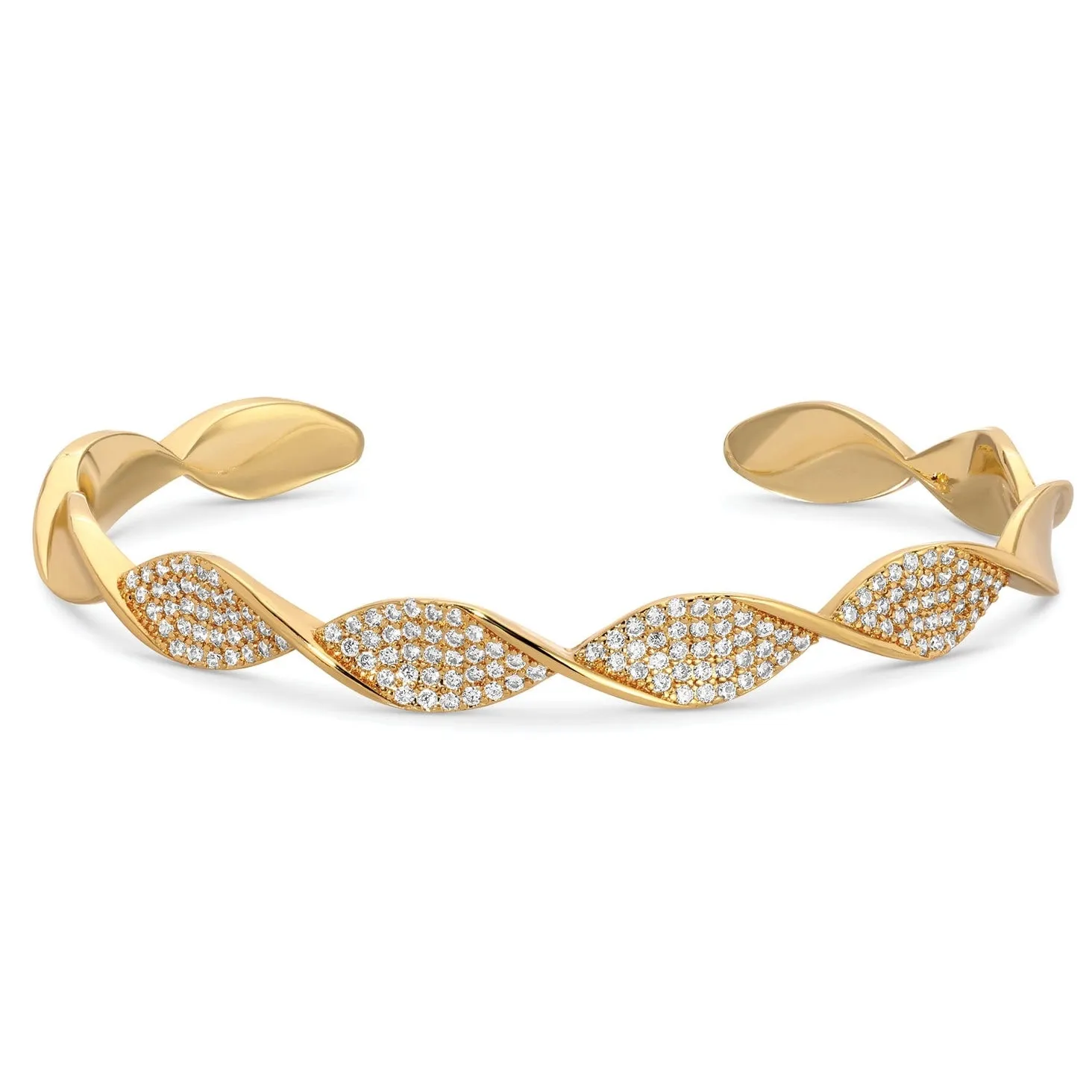 Twisted Pave Cuff Bracelet B7789