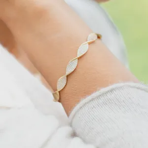 Twisted Pave Cuff Bracelet B7789