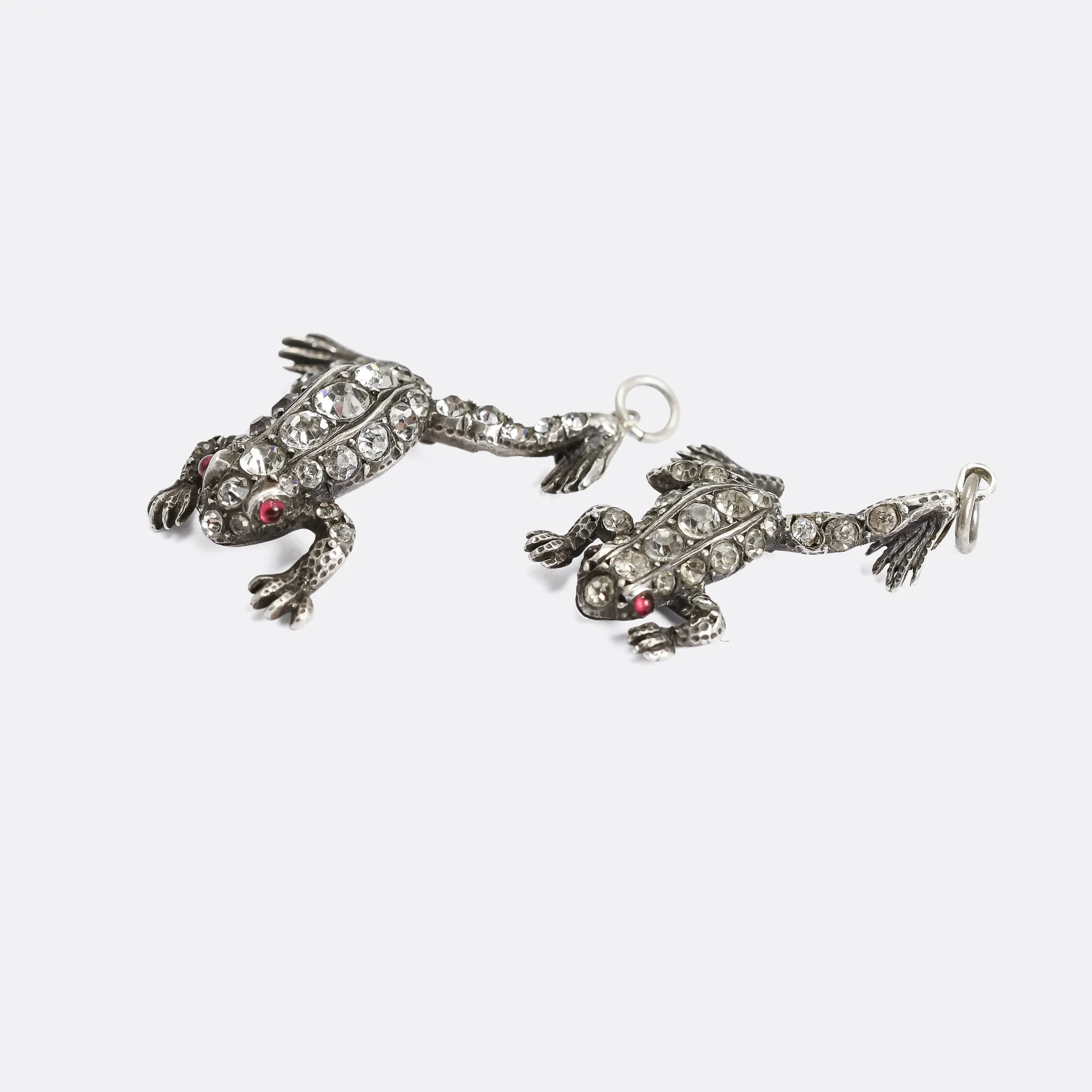 Victorian "Mummy & Baby Frog" Pendants