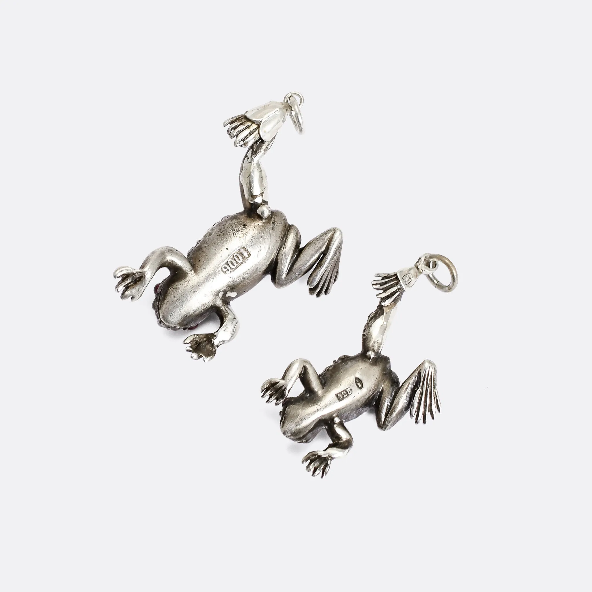 Victorian "Mummy & Baby Frog" Pendants
