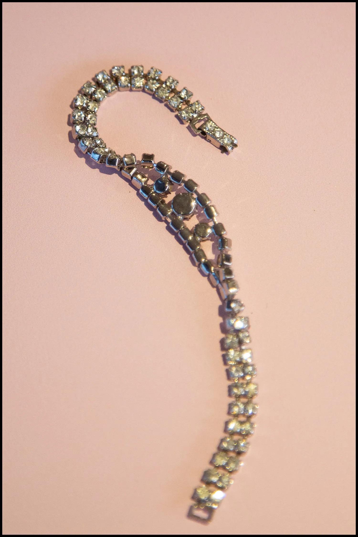 Vintage 1950s Crystal Rhinestone Bracelet