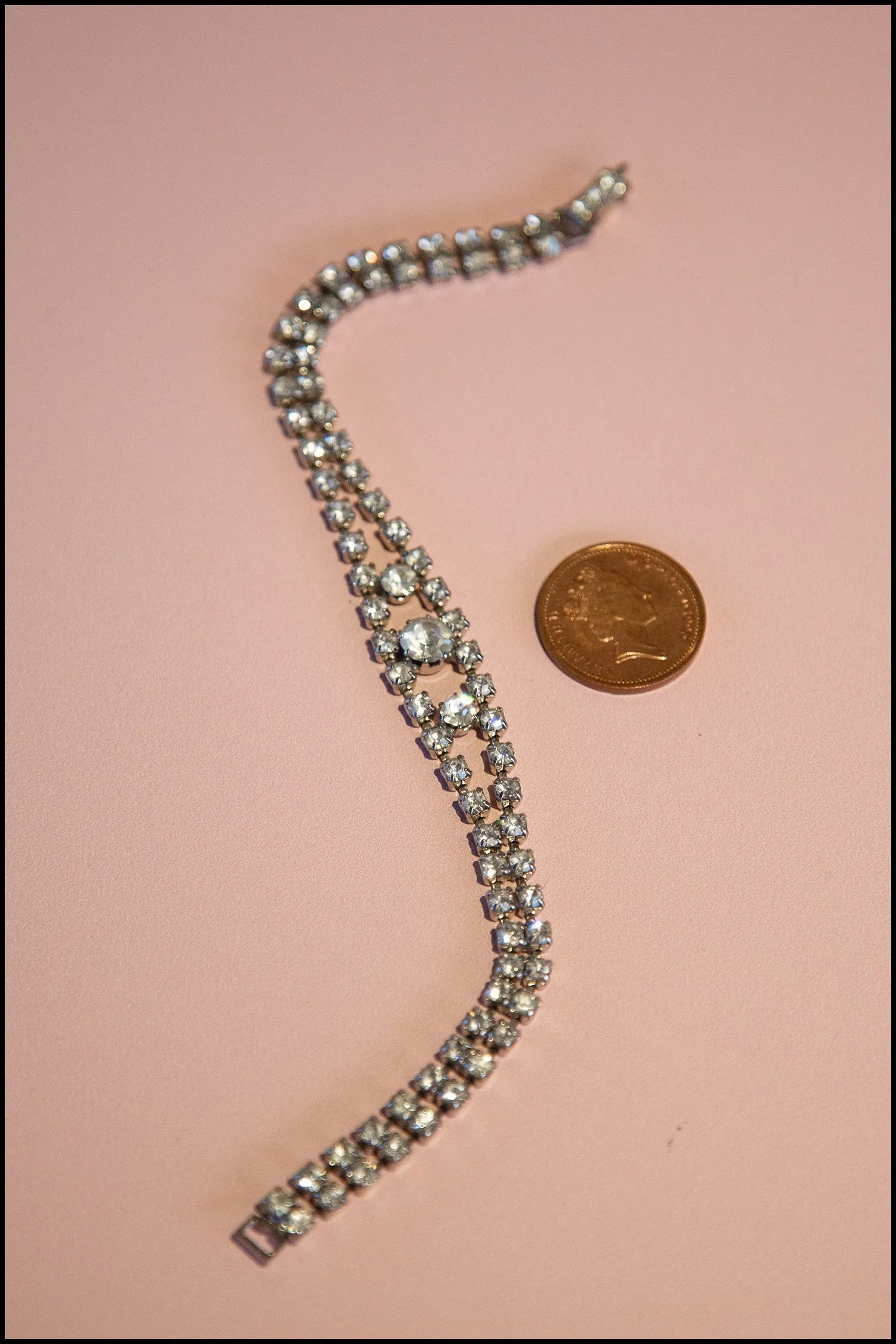 Vintage 1950s Crystal Rhinestone Bracelet