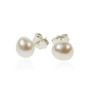 White Biwa Pearl 'Classic' Studs