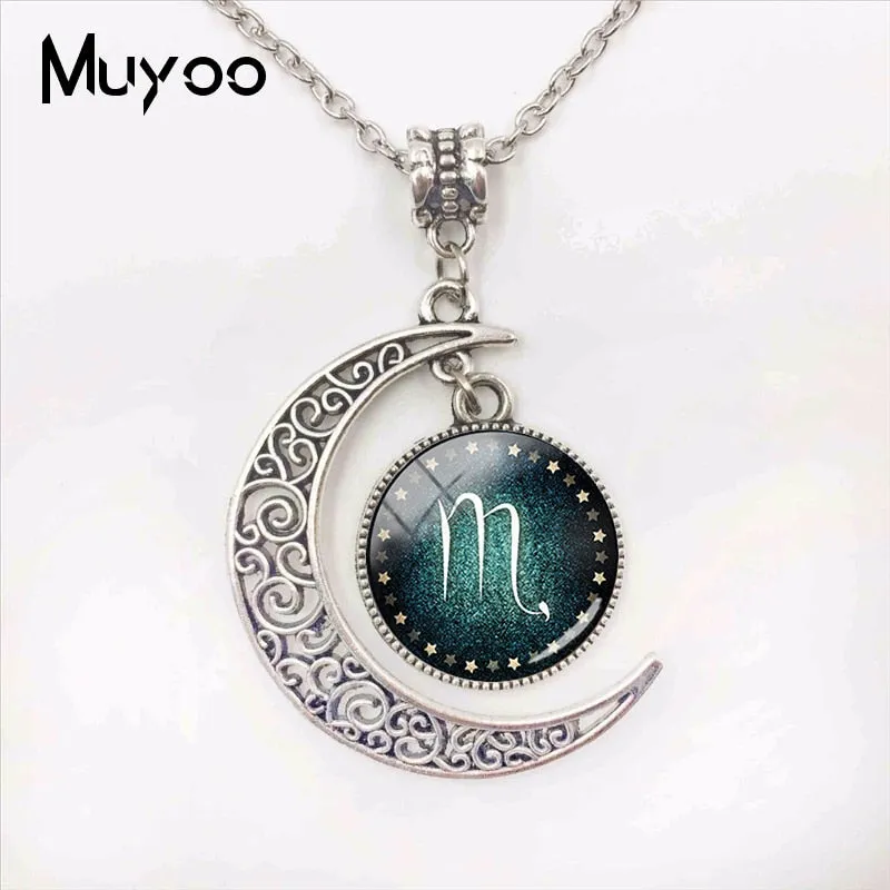 Zodiac Signs Moon Pendants