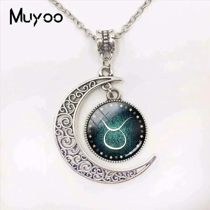 Zodiac Signs Moon Pendants
