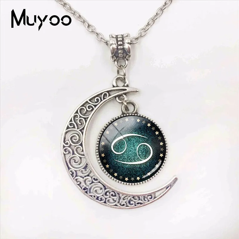 Zodiac Signs Moon Pendants