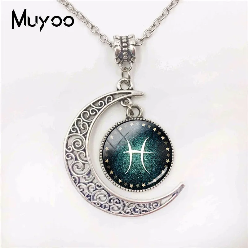 Zodiac Signs Moon Pendants